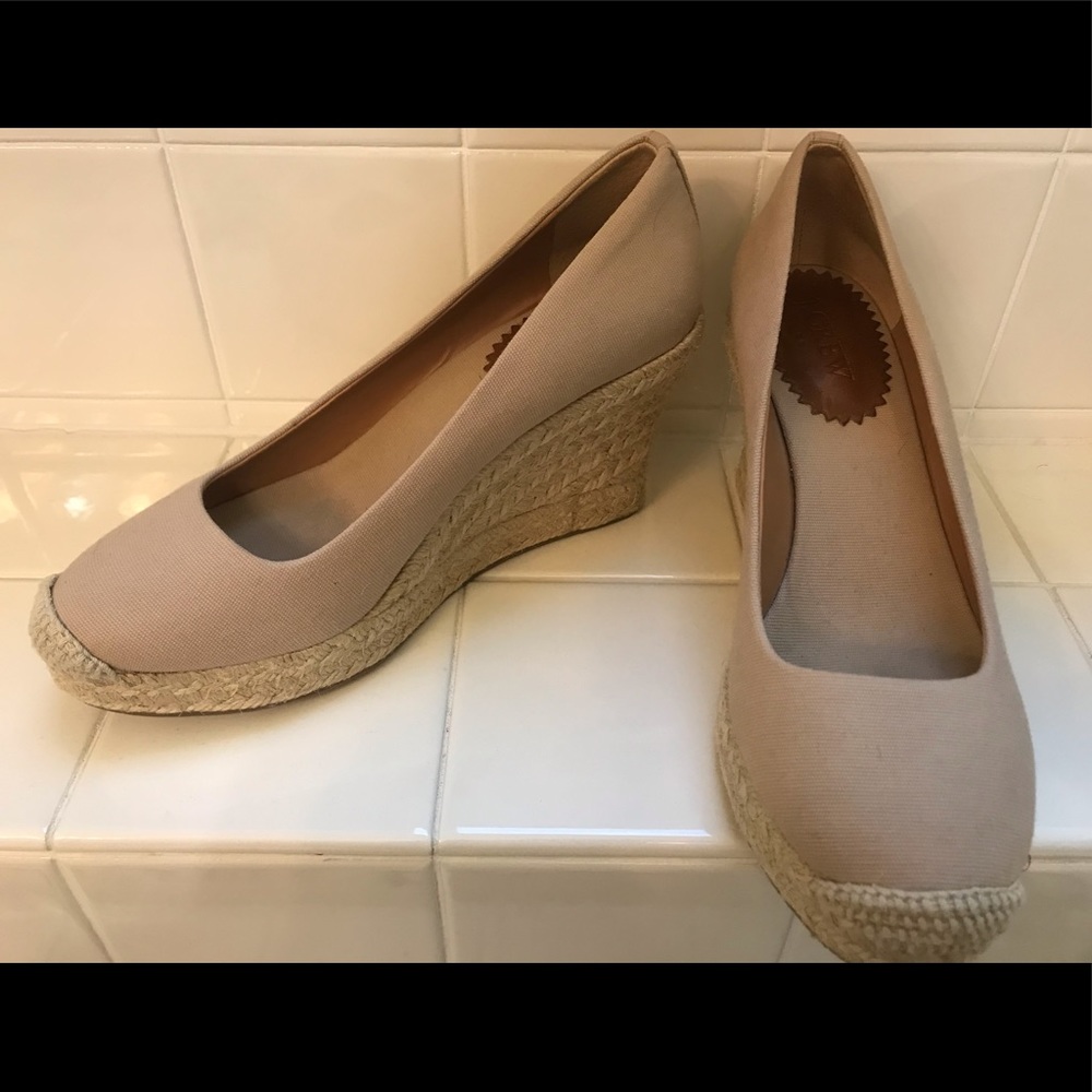 EUC J. Crew “Seville” espadrille wedges (size 7)